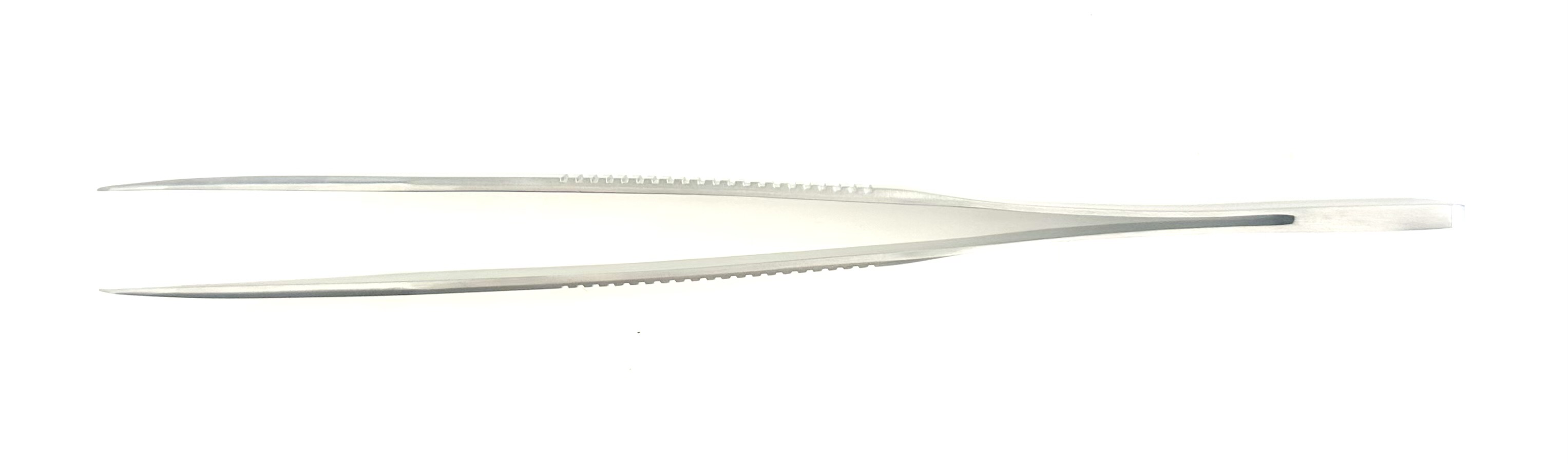 Forceps, 18cm long, Flat Handle 45 degree Angle Tip 0.3mm diameter