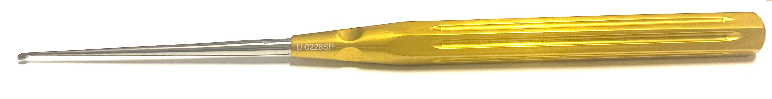 2-0 CERVICAL CURETTE STRAIGHT 13 3/4" GOLD