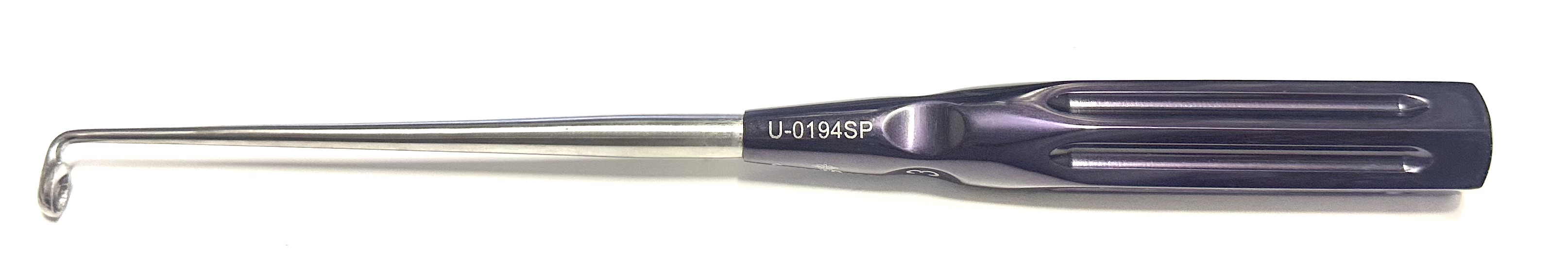 3 CERVICAL CURETTE ANGLED 90 DEGREES 10" GREY