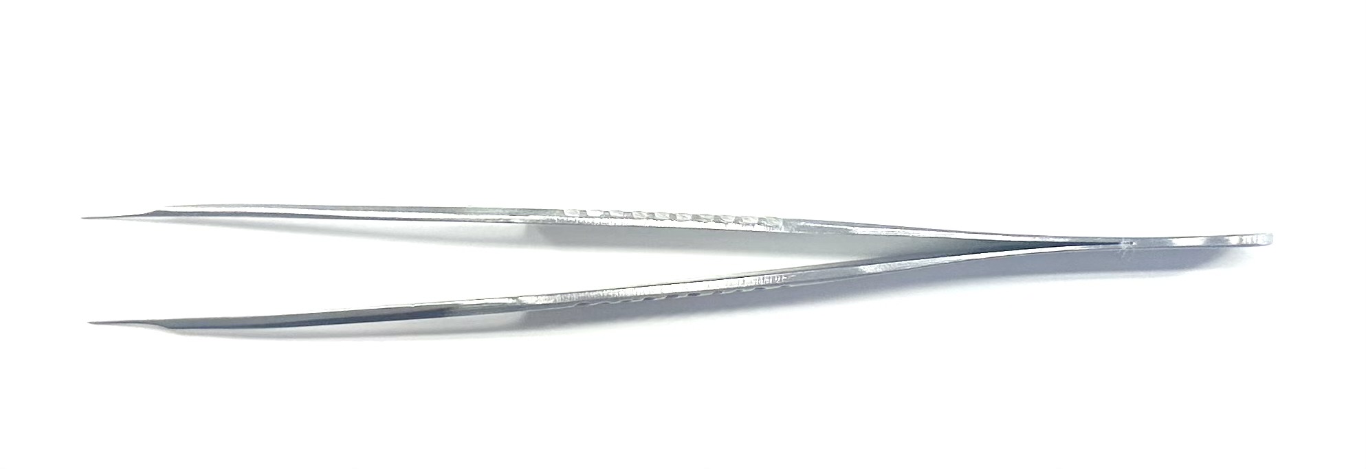 DILATOR FORCEPS, 11CM 10DEG. ANGLE, FLAT HANDLE 9MM, 0.1MM TIP DIAMETER