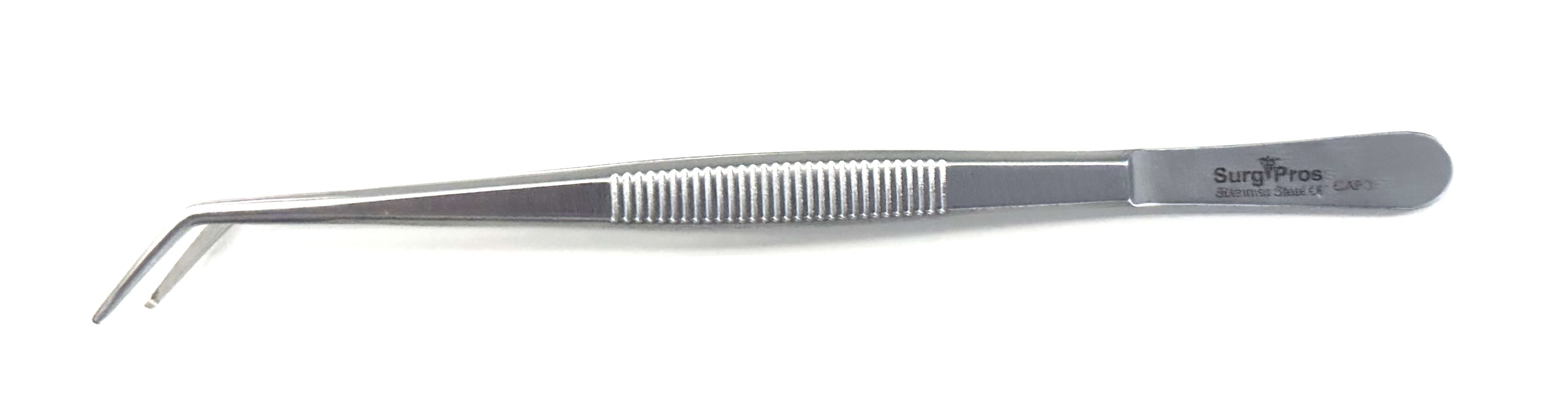 Clamp Applying Forceps, Flat Handle 15cm without Lock, Angled